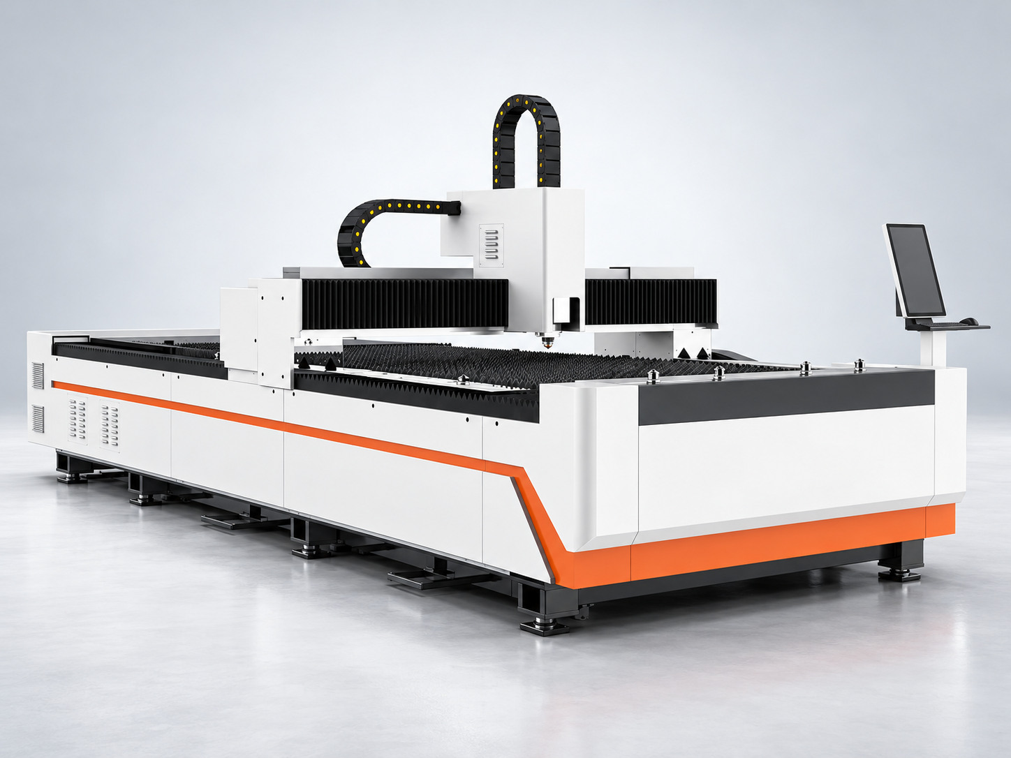 Imagem ilustrativa de Corte a laser de fibra, gerada com base no catálogo WMTCNC